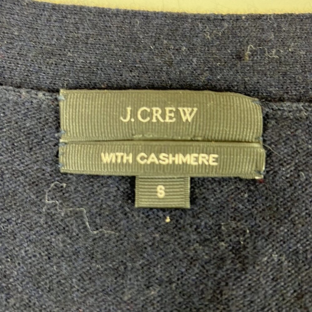 J. Crew Navy Cardigan with Cashmere - Picture 6 of 12